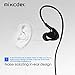 Mixcder SH302 Dual Driver In-ear Earphones Memory Wired Locked-in Stereo Sound Earbuds with Mic Sweatproof Sports Headphones for cell phone PC travel