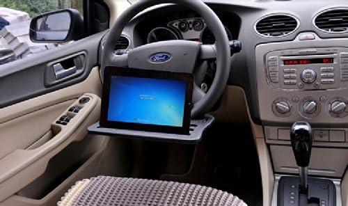 Nice Portablet Mobile Table Steering Wheel Attachment Tray Desk for Note Rest Ipad Watching TV Eating (Black)