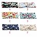HP95(TM) Fashion Women Flower Printed Spring Twist Hair Band Turban Headband (A)