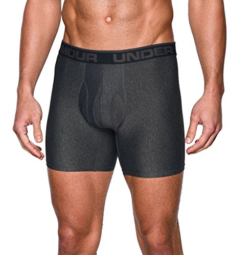 Under Armour Men's Original 6'' Boxerjock Boxer Briefs ,Carbon Heather , Large, 2-Pack