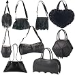 Demonia Handbag Gothic Punk Rubber Bag, Available in 9 Styles