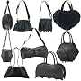 Demonia Handbag Gothic Punk Rubber Bag, Available in 9 Styles