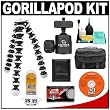 Joby GP3 Gorillapod SLR-Zoom Flexible Tripod + Giottos Ball Head + Case + Accessory Kit for Canon Rebel XSi, XS, T1i, XTi, 50D, 5D, 1D, 7D Nikon D40, D60, D3000, D5000, D90, D300, D300s, D3s, D700, Olympus Evolt E-30, E-450, E-600, E-620 Sony Alpha A230, A300, A330, A350, A380, A500, A550, A850 for Digital SLR Cameras with Zoom Lens