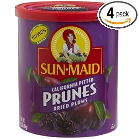 Sun Maid California Pitted Prunes, 16-Ounce Canisters (Pack of 4)