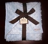 Blue Minkee Dot Chenille Baby Blanket