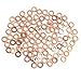 X AUTOHAUX 100pcs 5mm Inner Diameter Copper Washers Flat Sealing Gaskets Rings
