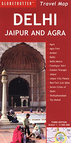 Delhi, Jaipur and Agra Travel Map (Globetrotter Travel Map)