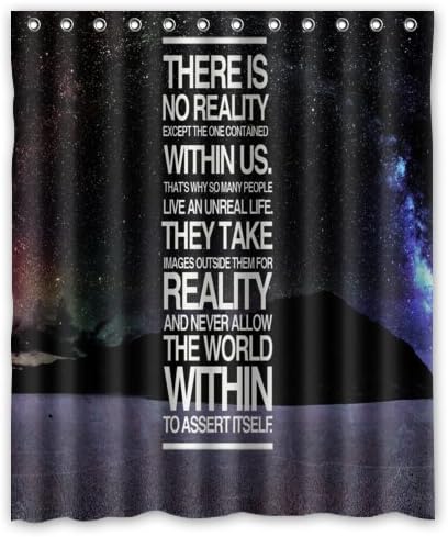 Custom It landscapes night sky outer space quotes Mildew-Resistant Antibacterial Waterproof Shower Curtain 60" x 72"