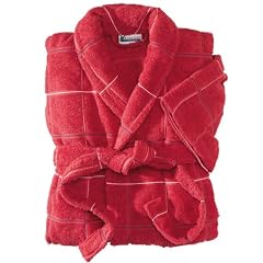 Buscher 20179-230 Bademantel unisex Baumwoll Jacquard Gr�sse L rot