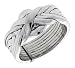 Sterling Silver 8-Piece Love Knot Braided Design Puzzle Ring Band, 1/2 in. (12mm) wide