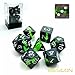 Bescon Mineral Rocks GEM VINES Polyhedral D&D Dice Set of 7, RPG Role Playing Game Dice 7pcs Set of EMERALD