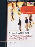 A framework for human resource management