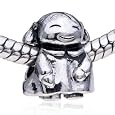 Pandora Style Bead Happy Little Girl Pattern European Charm Bead Fits Pandora Bracelet