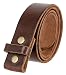 BS001 Vintage Genuine Leather Belt Strap Without Slot Hole 1.5