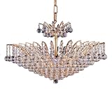 Pecaso Lighting B-4035-G HG Flamingo Crystal Sphere Chandelier