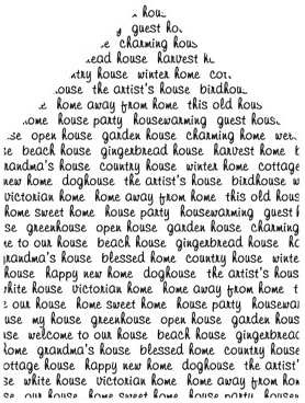 House Word Background
