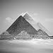 Exclusive Izola Designer Shower Curtain - Pyramids of Giza Egypt