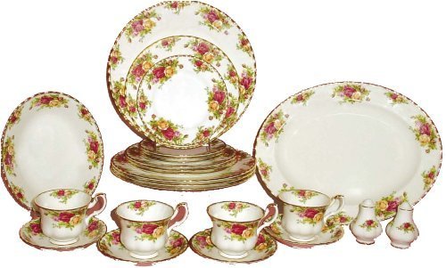 Royal Albert Old Country Rose 24-Dinnerware Piece Set, Service for 4