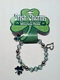 Irish Charms Charm Bracelet - Shamrocks and Hearts