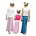 Buenos Ninos Baby Girl's Cotton Chevron Maxi Skirt High Waist-ed Long Skirt for Girls