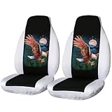 2 White and Black Eagle car seat covers for a 2001 Nissan Maxima. by Designcovers