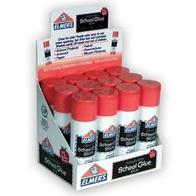 Elmers E524 Washable School Glue Sticks, 0.77 oz Per Stick, 12 Sticks Per Box