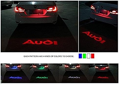 iCoolkit®License Plate Light Lamp with Laser LED Logo Projection for AUDI A3 A4 A6 A7 Q5 Q3 TTS SQ5 S5 S6 S7