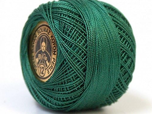 Oren Bayan Cotton Perle 12 #595 Dark Green 100% Cotton Thread - 5 Gram