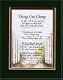 "Things Can Change" Touching 8x10 Poem, Double-matted in Dark Green Over Burgundy and Enhanced with Watercolor Graphics. Addresses Addiction.