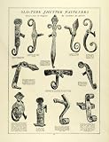 1924 Print Antique Window Shutter Fasteners Hardware St. Johns Church Virginia - Original Halftone Print