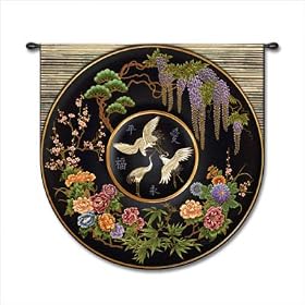 Cloisonn&eacute; Jet Wall Tapestry