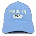 Trendy Apparel Shop Made In 1953 Embroidered 65th Birthday Brushed Cotton Cap - Carolina Blue