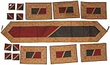 Cordovan and Red Thirteen Piece Banarasi Dinner Set with Golden Thread Weav ....