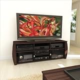 Sonax Cyprus Ebony Pecan TV Stand for 48-68 Inch Flat Panel TVs