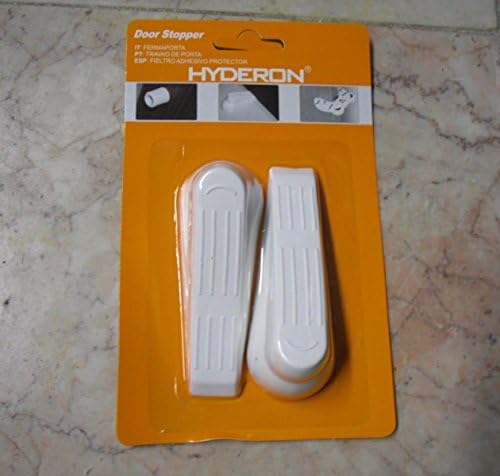 2 X Twin Pack (4 total) Door Stop Wedges White Plastic Stoppers Doorstop