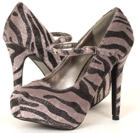 Zebra High Platforms Pumps Women's Shoes