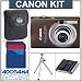 Canon Powershot SD1100 IS Digital Elph Brown Camera kit. with 4GB SD Memory Card, Camera Case, Spare NB-4L Type Lithium-ion Battery, Table Top Tripod