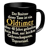 Fun Tasse mit Spruch Oldtimer zum 40. Geburtstag - 40 Jahre