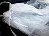 Girl's First Communion Tiara Veil Headpiece White