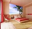 TROPICAL BEACH PALM TREE WALLPAPER WALL MURAL POSTER WALL ART 64"X42"