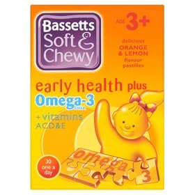 Bassett's Soft & Chewy Early Health Plus Omega-3  +Vitamins ACD&E - Orange & Lemon Flavour 30 Pastilles