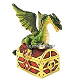 Dragon Jewelry Box Treasure Bejeweled Red Keepsake / Trinket