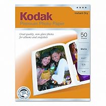 Kodak Premium 8 1/2 x 11 Inch Matte Photo Paper 50 Sheets (8621690)