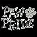 Iron on Hot Fix Rhinestone Motif Design Paw Pride Crystal