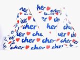 シェル　Cher エコバック　白地/青文字　中 シェル エコバック
