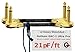 2 Units - 4 Inch - Gotham GAC-1 Ultra Pro - Low-Cap (21pF/ft) Guitar Bass Effects Instrument, Patch Cable & Gold (6.35mm) Low-Profile R/A Pancake type Connectors - CUSTOM MADE By WORLDS BEST CABLES