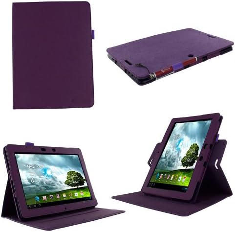 rooCASE ASUS MeMO Pad FHD 10 Case ME302C / ME301T - Dual View Multi Angle Stand Cover - Purple