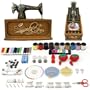 Trademark Global 80-19285, Singer Vintage Style Sewing Box w/ 255pc. Accessories