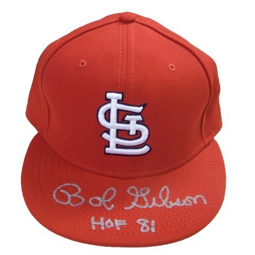 Bob Gibson Autographed St. Louis Cardinals Cap w/ HOF