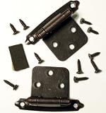 Semi-concealed Cabinet Hinge, Flush, Oil Rubbed Bronze, self-closing.